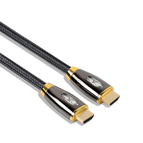Ultra HD HDMI Cable,High Speed HDMI Braided Cord High-Definition Multimedia Interface 2.0 18GBPS 4K60HZ (4K 3FT)