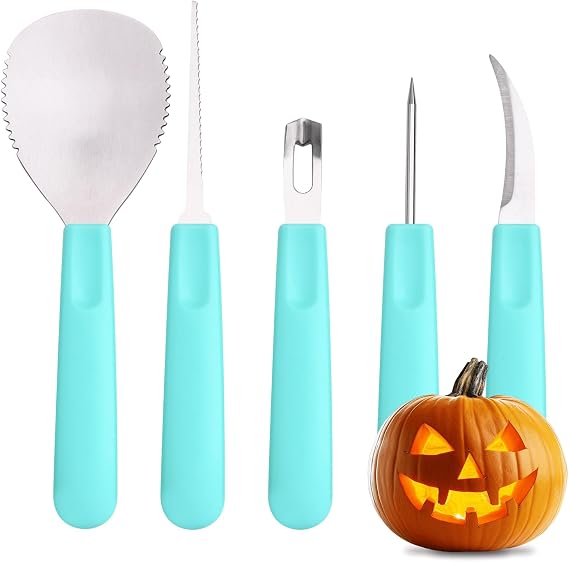 Halloween Pumpkin Carving Kit Case - Complete Pumpkin Carving Set With Saw Pumpkin Carving Knife - Halloween Pumpkin Carving Tools - Pumpkin Garnishing Knives