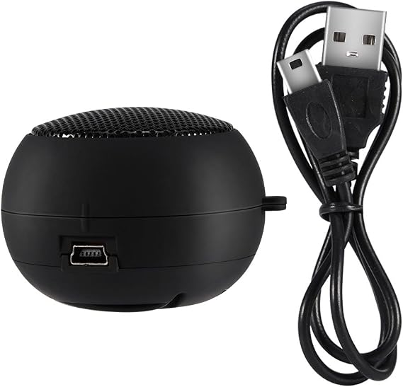 Portable Speaker, Retractable with Alexa Voice Control, Low Power Consumption, Mini with Hang Hole for Home, Outdoor, Black