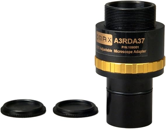 OMAX A3RDA37 0.37X Adjustable Reduction Lens for Microscope Camera | USB 2.0 Connectivity 0.5X Reduction Lens Included