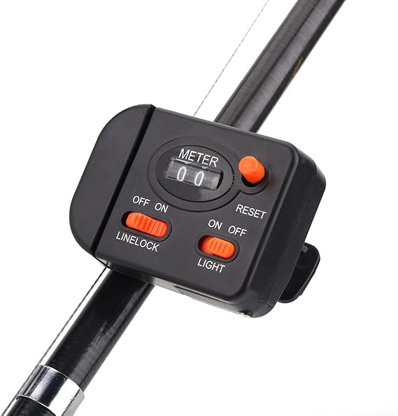 Fishing Line Counter, Professional Clip-on Fishing Rod Line Counter Depth Finder Digital Display