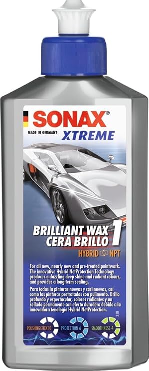 SONAX XTREME Brilliant Wax 1 Hybrid NPT (250 ml) produces a dazzling deep shine and radiant colours, provides a long-term sealing | Item-No. 02011000-544