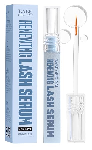 Babe Original Renewing Lash Serum for Longer-Looking Lashes, Peptides | Prostaglandin-free, peptide-infused gentle lash serum for fuller, longer-looking lashes with botanicals, vegan & cruelty-free