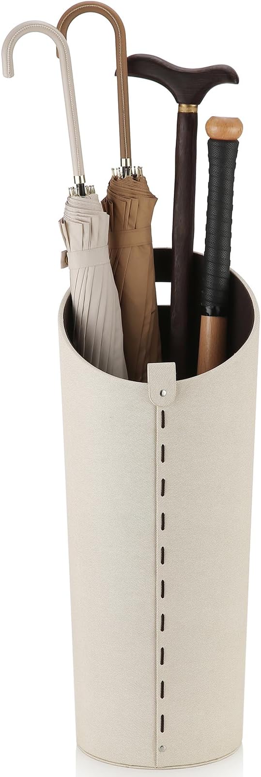 Tall Umbrella Holder White That won't Tip Over and Removable Drip Water Tray Modern Farmhouse Home Decor Umbrella Bucket Rack Can Storage 10 Different Sizes of Golf Umbrellas Canes etc
