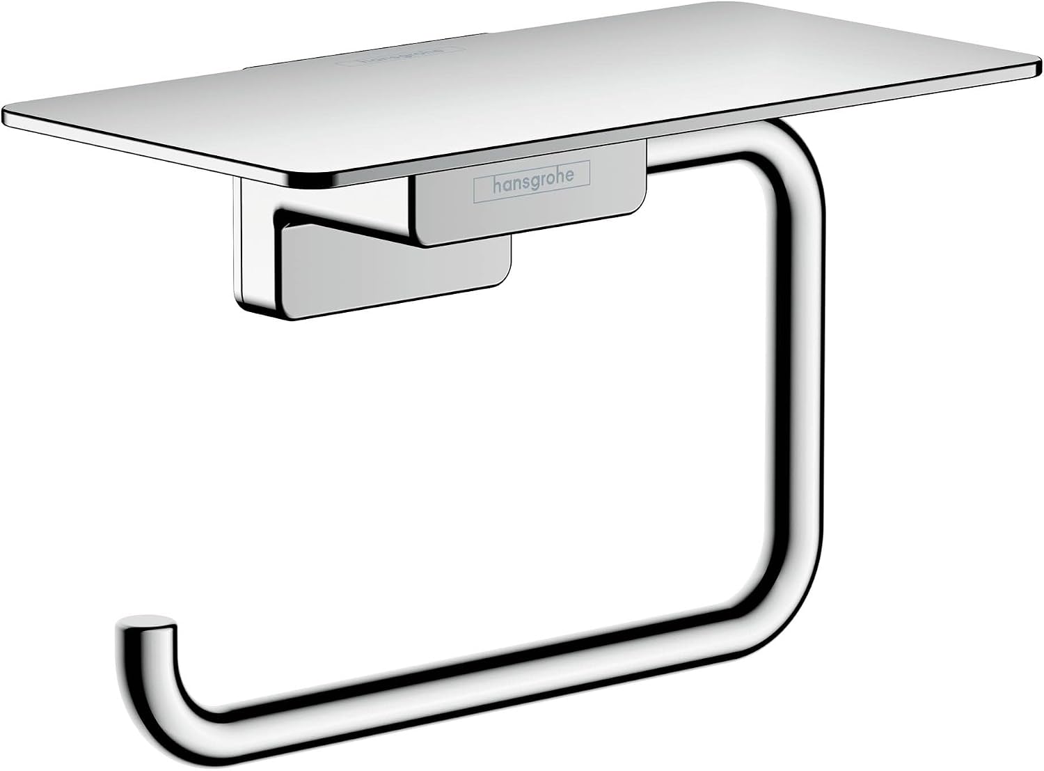 hansgrohe Toilet paper holder, AddStoris, toilet paper holder with shelf, chrome