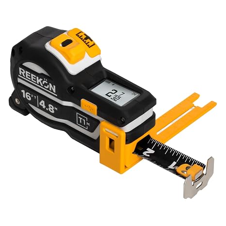 REEKON T1M Utility 16 ft Digital Tape Measure for the Job Site