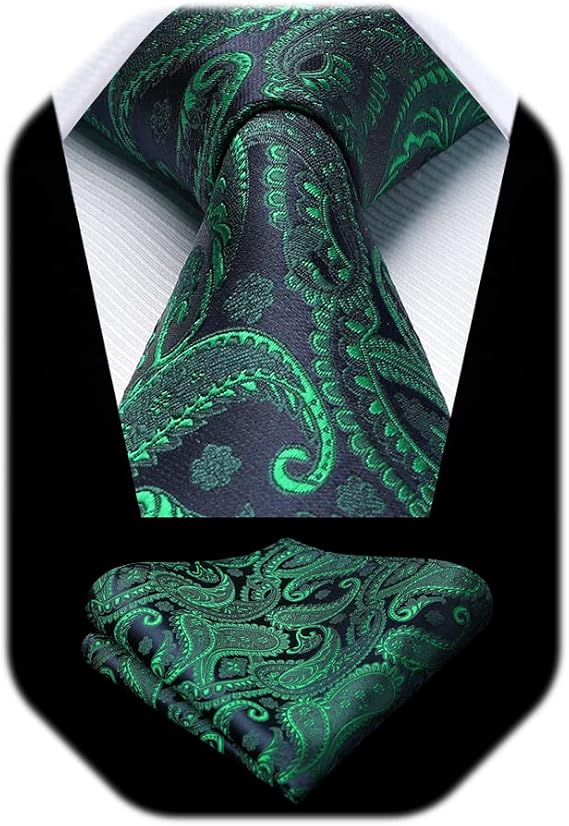 Enlision Boys Tie Kids Necktie with Pocket Square Set Ties for Boy Formal Neck Strap Youth Tie for Kids Party School