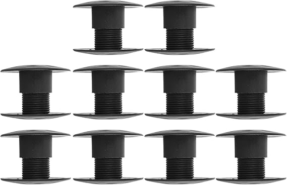 10PCS Tabletop Foosball Bushings Bearing Rods for Fun Games Accessories Black Foosball Machine Bearings Replacement Diameter Threaded Plastic Portable Size Foosball Replacement Parts