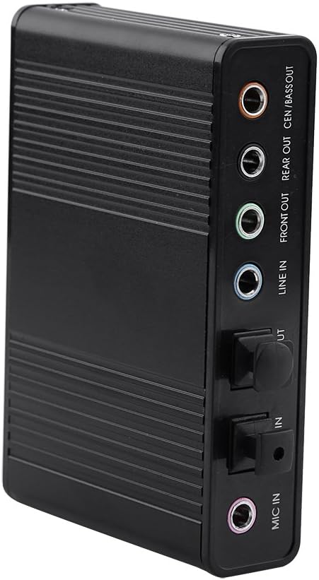 USB Sound Card,6 Channel Sound Mixing External Digital Optical SPDIF Audio Output Adapter USB Hubs Audio Adapter for laptops Desktop Computers