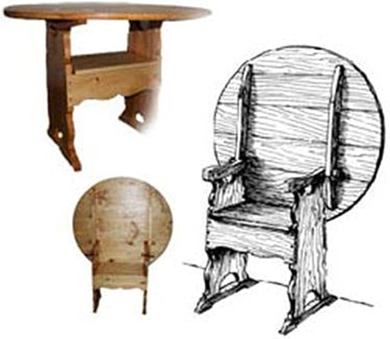 Project Paper Plan to Build Colonial Chair/Table - Material Not Included