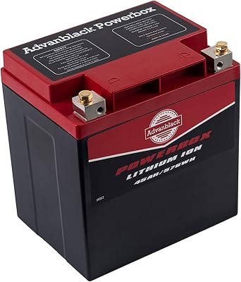 Advanblack Lithium Motorcycle Battery, Powerbox 45Ah576Wh, 615CCA, LiFePO4 Battery, Replacement YTX30, Come with Charger Fit for Harley Touring Road Glide, Street Glide, Road King
