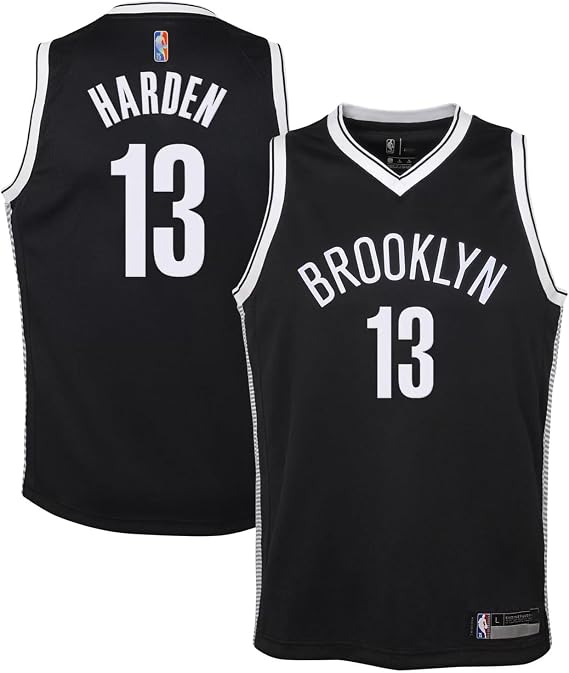 Outerstuff James Harden Brooklyn Nets Black #13 Kids 4-7 Home Edition Swingman Player Jersey