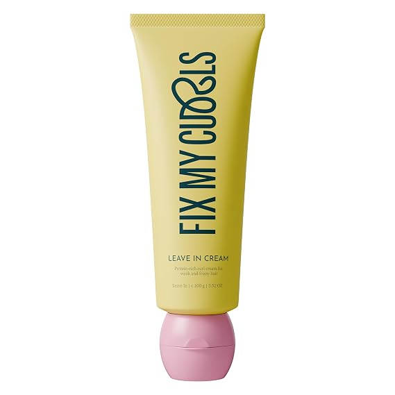Fix My Curls Leave In Cream | Enriched with Jojoba Oil & Nigella Sativa Seed Oil| Curly And Wavy Hair Cruelty-Free Vegan Frizz Control Hydration (3.52oz)