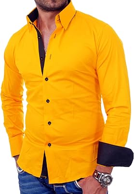 Mens Fashion Business Shirts - Casual Long Sleeve Designer Shirts Slim fit Tops