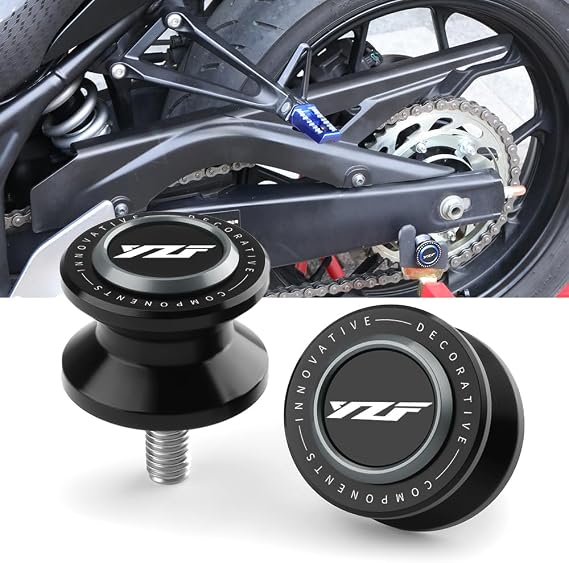 6MM Swingarm Spools Fit For Ya.maha YZF R7 R1 R6 R6S R9 YZF600R 2023 2024 2025 | Rear Frame Stand R7 R3 R1 R9 M6 Swingarm Spools Frame Sliders R7 R3 R1 Stand Support Accessory YZF Accessories GY