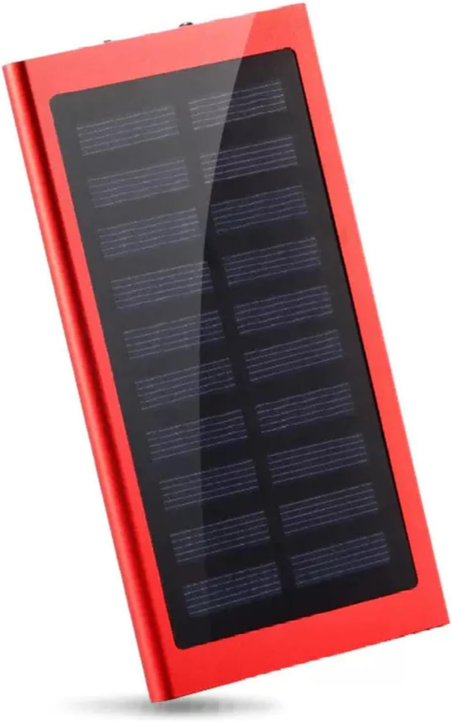 Solar Battery Bank - Lithium-Ion Energy Storage for Solar Panels, Off-Grid Systems, Home Backup, Durable Design, High Efficiency, Safe with Overcharge Protection - Red