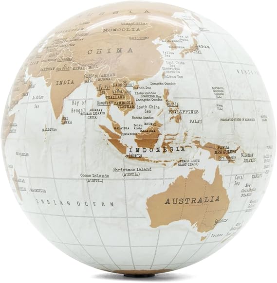 Revolving Globe - Self Rotating Map of The World - Spinning Earth Globe - Cool Office Desk Accessories