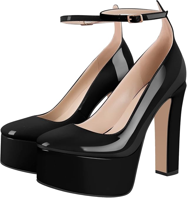 richealnini Women's Platform Mary Jane High Heels Pumps Wedding Party Dress