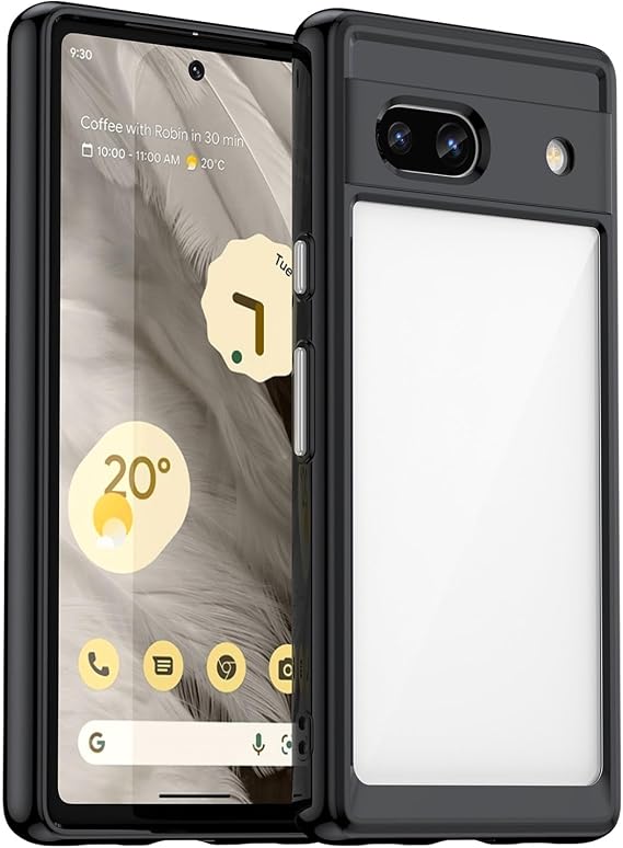 SN3LL Ghost Phone 4用ケース、クリア透明バックカバー+スリムフレキシブルバンパー衝撃吸収保護シリコンラバーケースカバー SN3LL Ghost Phone 46.1インチ対応 - ブラック