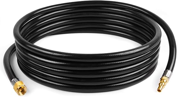 GASPRO 18 FT RV Quick Connect Propane Hose, 1/4" Male x 3/8" Female Flare Fitting, Propane Quick Connect Hose for RV to Grill, Camp Chef, Blackstone Griddle, Outland Fire Bowl and More