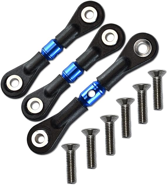 3* Adjustable Steering Link Rod Tie Rod Kit for Tamiya TT-02 TT02 1/10 RC Car DIY