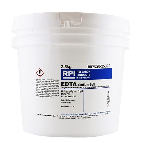 EDTA Disodium Salt [Ethylenediaminetetra-acetic Acid, disodium Salt dihydrate], 2.5 Kilograms