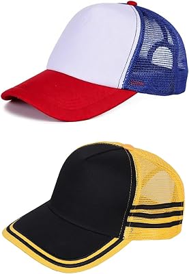 Strange Dustin Henderson Costume Hat Trucker Hats Adjustable Mesh Baseball Cap Halloween Cosplay