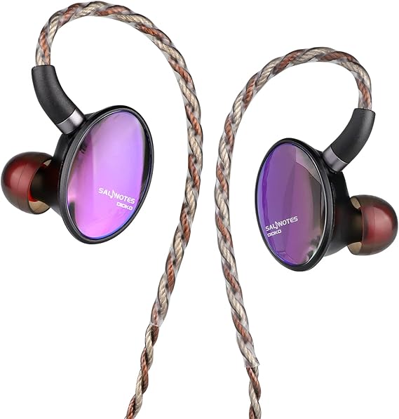 7Hz x Crinacle Salnotes Dioko HiFi 14.6mm Planar Diaphragm Driver in Ear Earphone IEMs with CNC Aviation-Grade Aluminum Case, Detachable 4-Core Litz OCC Copper Cable for Audiophile Musician Studio | with CNC Aviation-Grade Aluminum Case, Detachable 4-Core Litz OCC Copper Cable for Audiophile Musician Studio