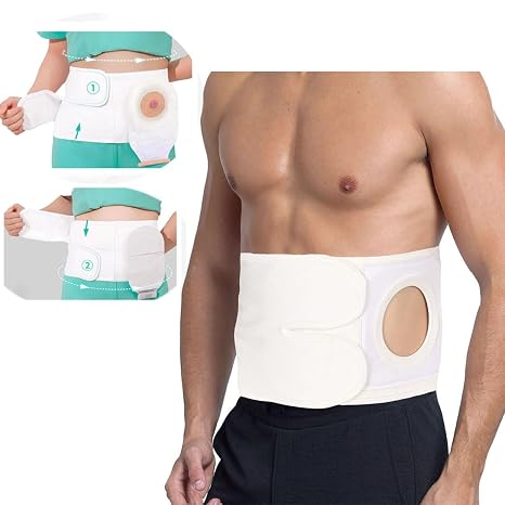 Ostomy Support Belt,Adjustable Prevent Parastomal Hernia Belt Men Women