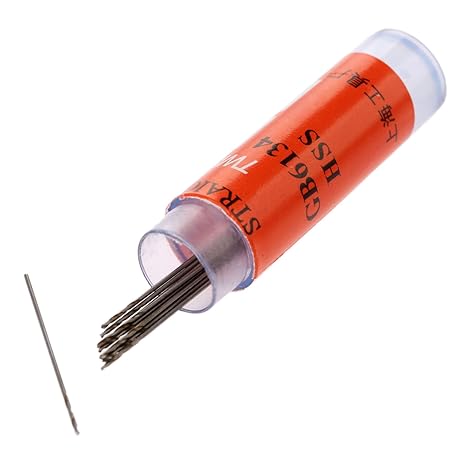 10PCS 0.5mm Micro Straight Shank Twist Drill, Heat Resistant HSS Drill Bit, Tiny High Speed Bit for Plastic, Copper, Wood, Metal, Aluminum Alloy, Steel, Cast Iron