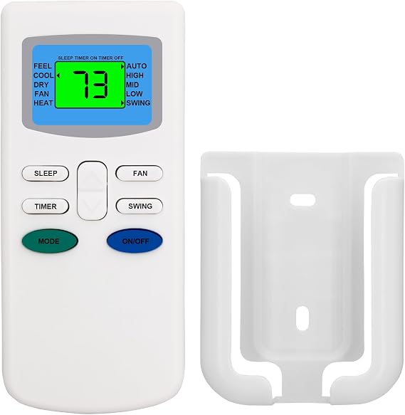 Universal A/C Replace Remote Control Compatible with TCL CIAC Klimaire/Pioneer/Airton/Dronic/Fujico AC Split & Portable Air Conditioner,with Backlit,with Wall Mounting Bracket,Fahrenheit and Celsius
