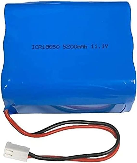 11.1V 5200mAh 6 Cell 18650 57.72Wh Rechange Ba Pack with 2 Pin MTA-100 Connectors, 1pcs