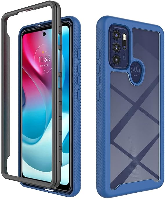 Case for Motorola Moto G60s, Anti-Fall and Shock-Absorbing Protective Flip Case, Blue