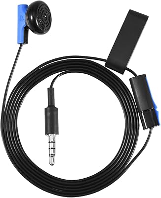 3.5mm Gaming Earphone with Mic, Mono Game Earphone for PS4, Built in 9.2mm Speaker Headset with onOff Control for Gamer