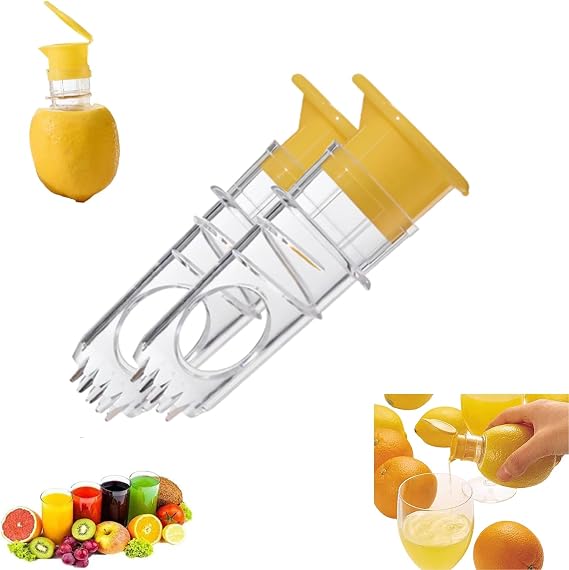 Lemon Squeezer 2025 New Screw Top Manual Citrus Juicer Portable Lemon Juicer With Lid Handheld Lemon Press Ideals For Cocktails Drinks And Cooking. (2 Pcs yellow)