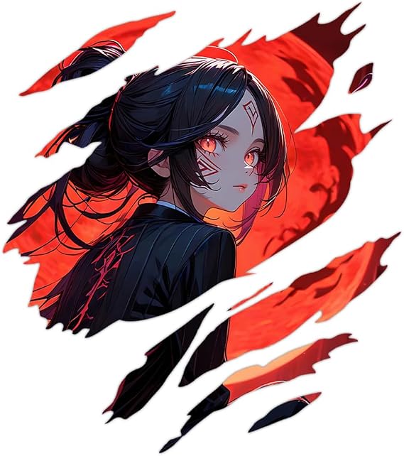 5.1 Girl Tear Stickers Anime Personality Decor for Laptop Auto Body Windows Wall Outdoor Computer Decals A