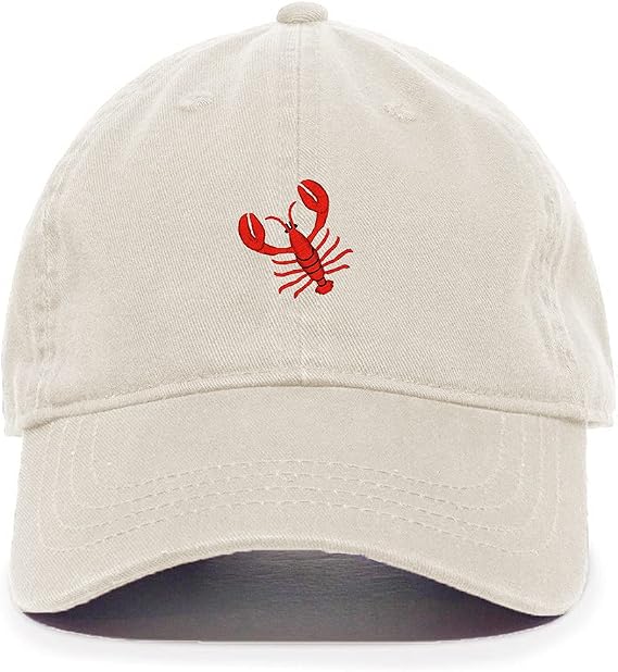 Tech Design Lobster Baseball Cap Embroidered Cotton Adjustable Dad Hat