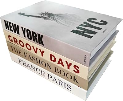 Faux Books for Decoration 4PCS Decorative Books Aesthetic Modern Organic Home Minimalistic Shelf Desk Decor Stack Fake Book Display Coffee Table Decoracion Living Room Interiors Design Decorations