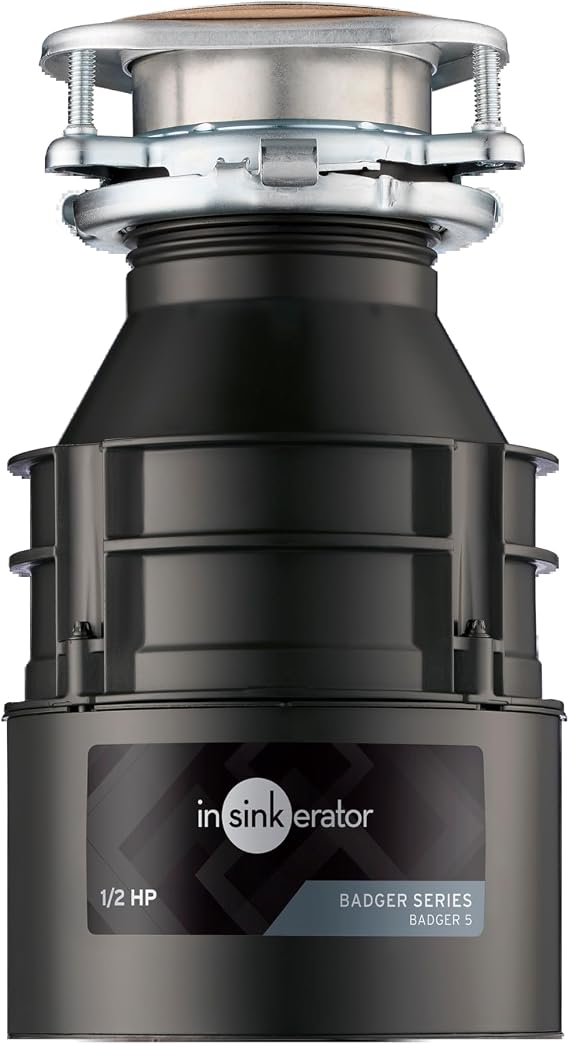 InSinkErator Badger 5 Garbage Disposal, Badger Series 1/2 HP Continuous Feed Food Waste Disposer