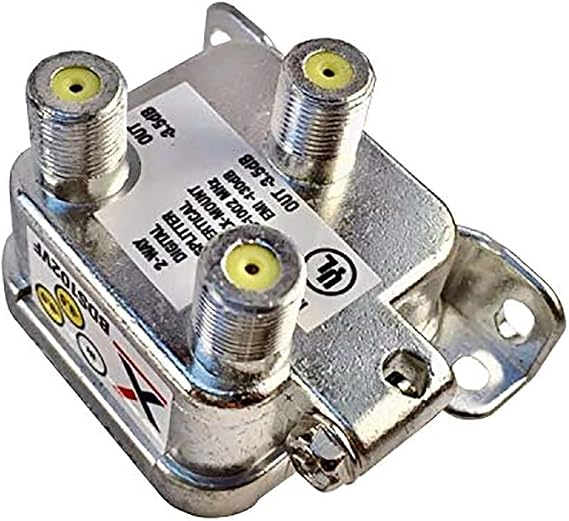 Extreme Broadband BDS102VF 2-Way Digital Splitter - Vertical Flex-Mount True Flex RG6 Coaxial Splitter