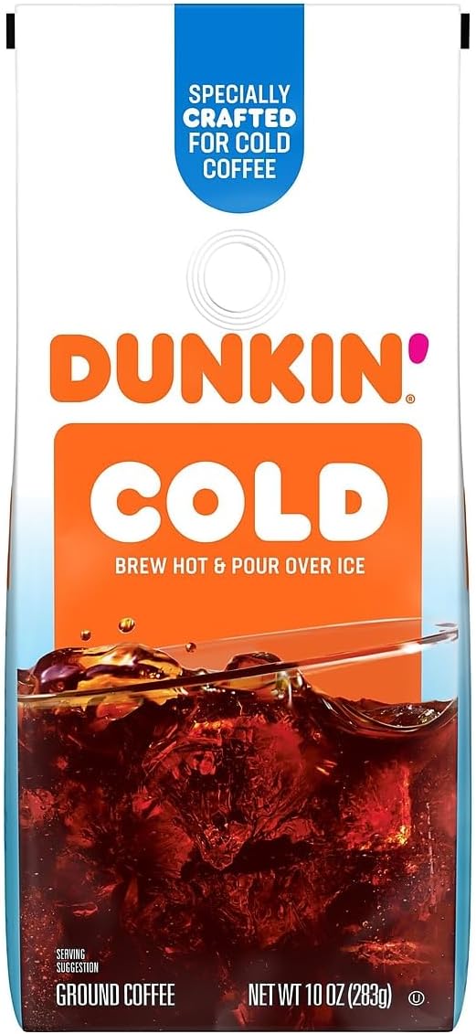 Dunkin' Cold Ground Coffee, 10 Ounce Pack fo 1
