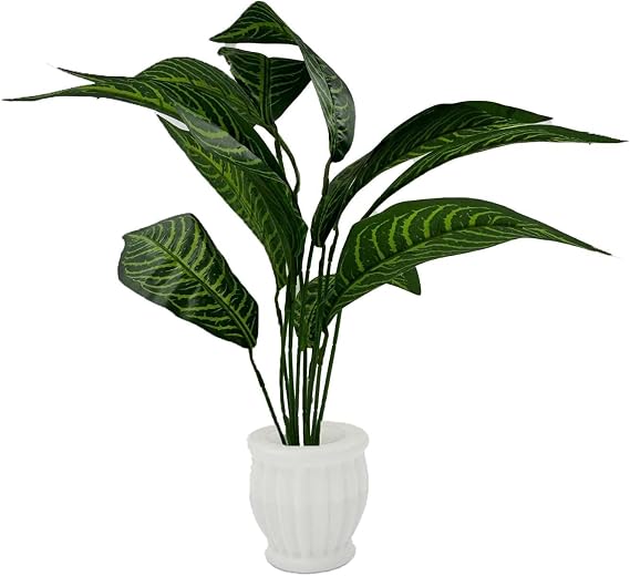 Artificial Plants with Pot Showcase Decoration Plants Leaf | Fake Plant | Artificial Plants for Home Decor Office Gifting Plants Decorative Potted Plants (RV-AP24)