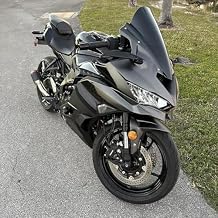 Motorcycle Windshield Visor Protector Double Bubble Windscreen for Ninja ZX-4R ZX-4RR ZX4R ZX4RR ZX 4R 4RR 2023-2026 ZX-25R 2020-2024 Wind Screen Deflector, Smoke Color