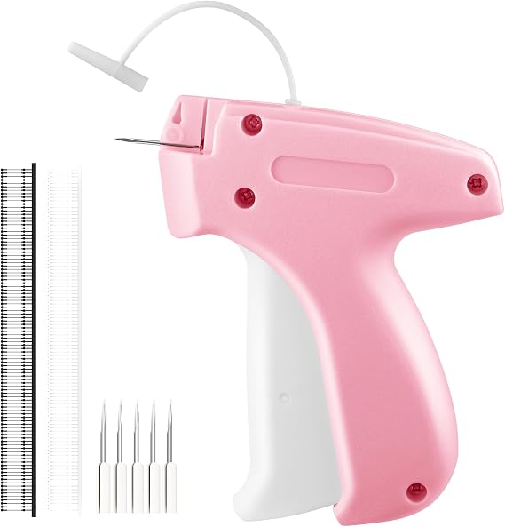 Stitch Gun for Clothes,held QuiClothing Tagging Gun, Includes 6 Needles, 1000 Black & 1000 White Fasteners
