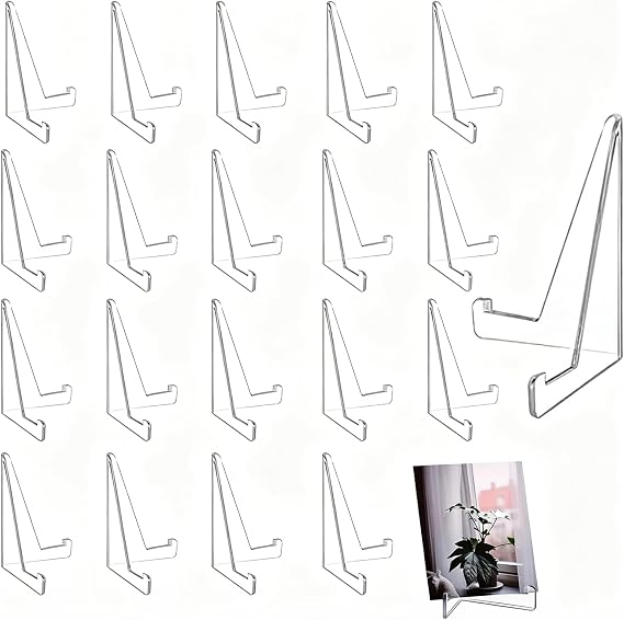 20 Pcs Card Stand, Card Display Stand, Ideal Trading Card Stand & Graded Card Display Easel, Compact Card Display Holders for Photos & Small Items