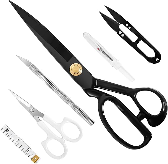 Professional Tailor Scissors 8 Inch - Fabric Scissors Heavy Duty, Sharp Sewing Shears for Cutting Fabric, Leather, Home, Office, Artists, Dressmakers