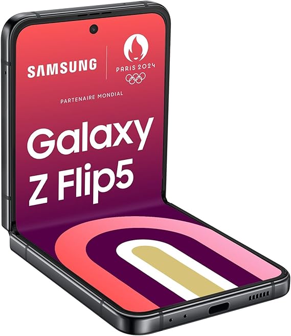 Samsung Galaxy Z Flip5 6.7" 256GB 5G Mobile Phone - Graphite, SM-F731BZAGEUB