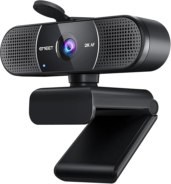 EMEET C960 2K Webcam with Microphone, PDAF, 2 Omnidirectional Mics