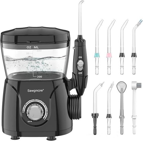 Sawgmore Water Dental Flosser for Teeth, 600ML Electric Oral Irrigator