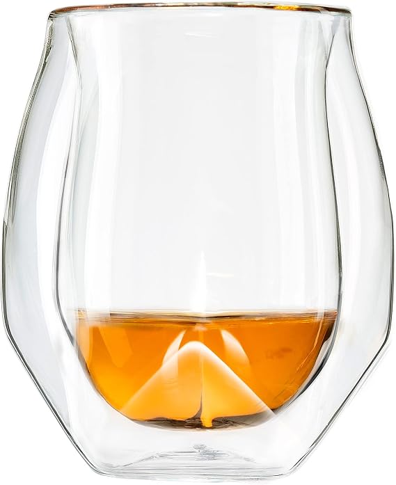 NORLAN Whisky Glass (Clear Single with Microfiber Polishing Cloth)